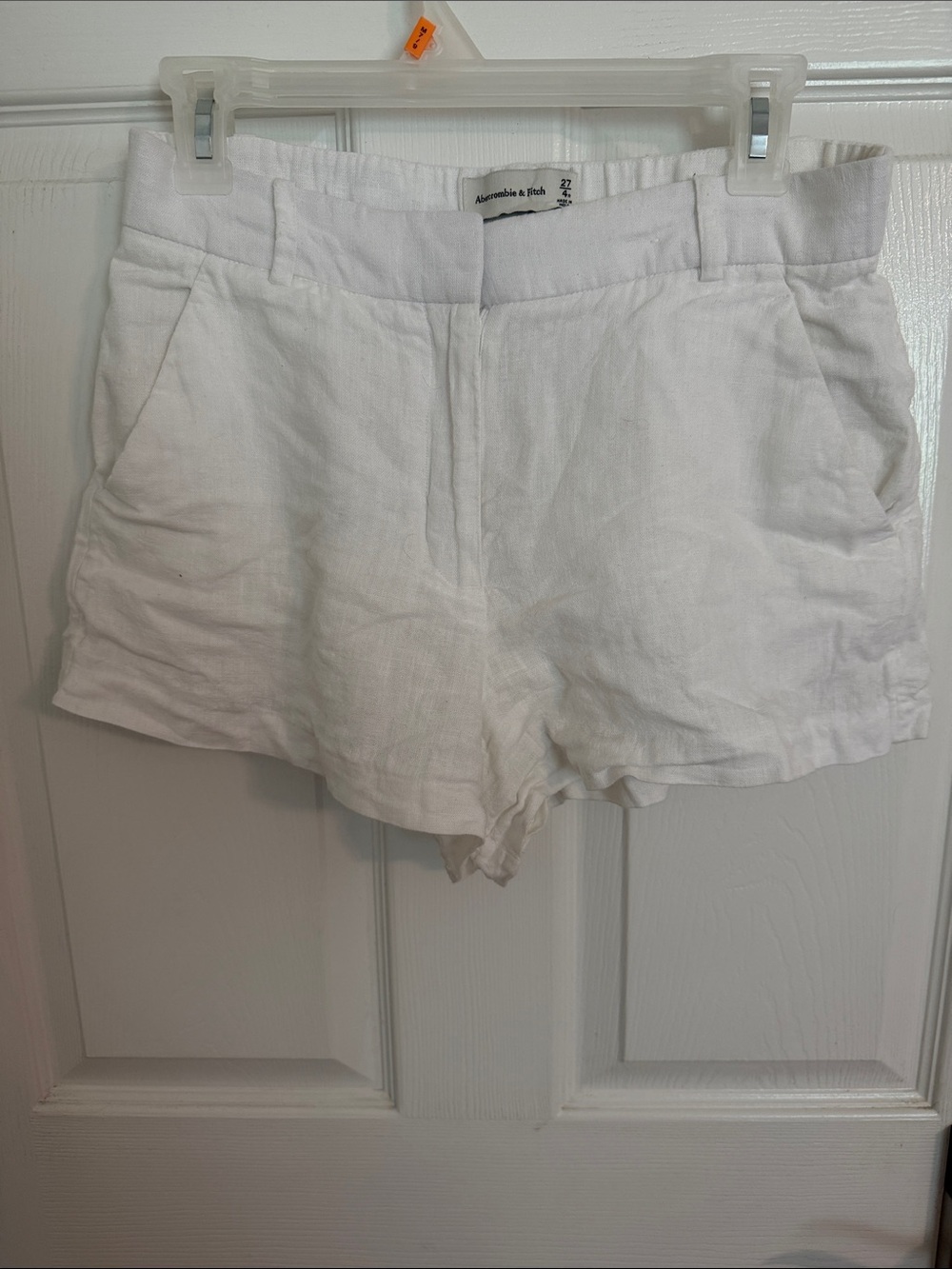Abercrombie & Fitch White Linen Blend Women's Shorts 27/4